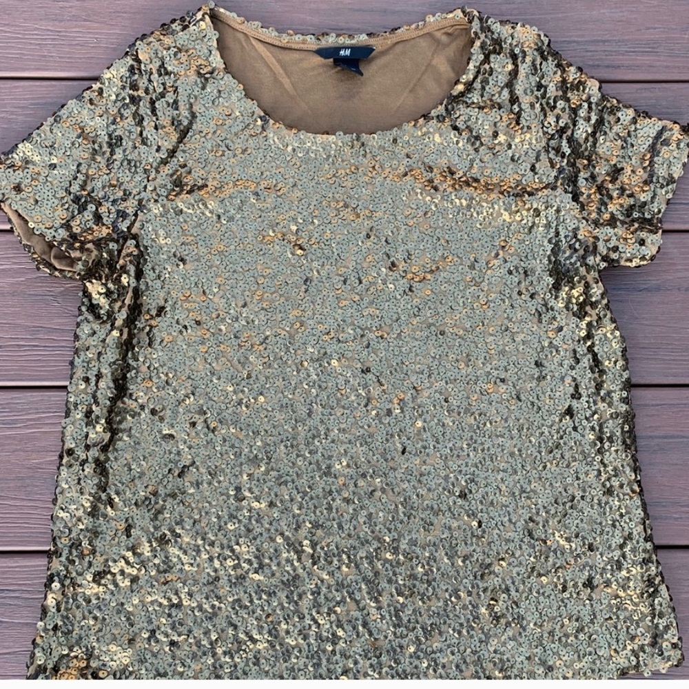 Gold Sequin H&M Shirt